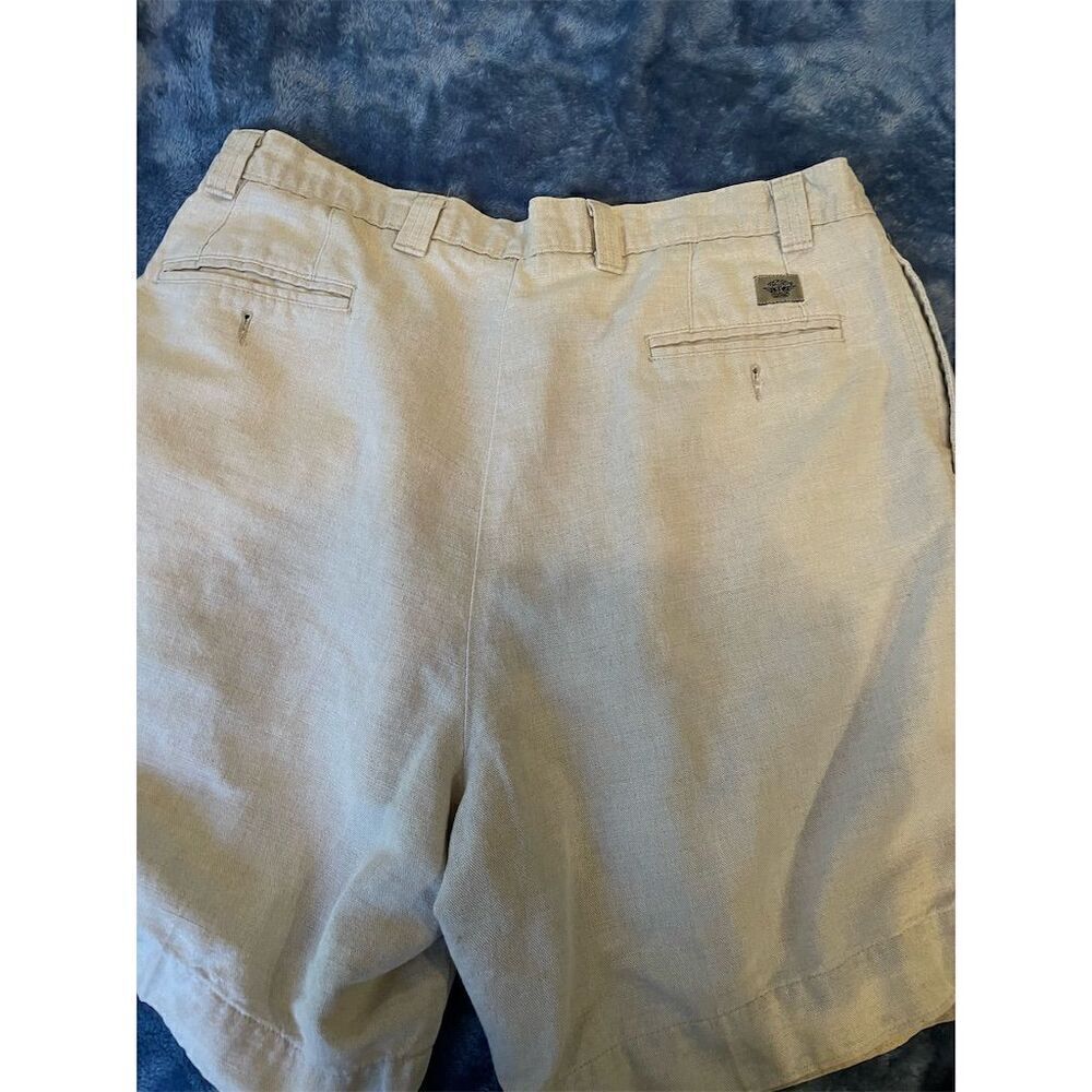 Dockers Men's Chino Shorts Size 38 Beige Linen Blend Casual Classic Fit - Picture 8 of 12